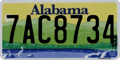 AL license plate 7AC8734