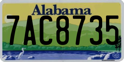 AL license plate 7AC8735
