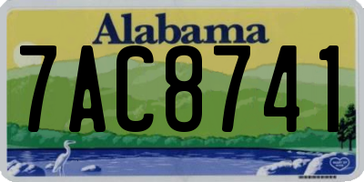 AL license plate 7AC8741