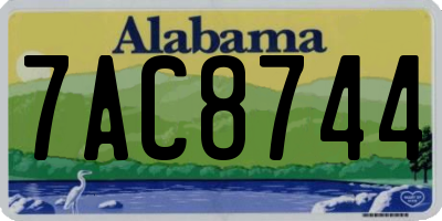 AL license plate 7AC8744