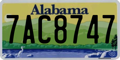 AL license plate 7AC8747