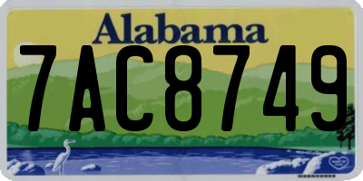 AL license plate 7AC8749