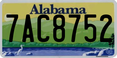 AL license plate 7AC8752