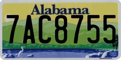 AL license plate 7AC8755