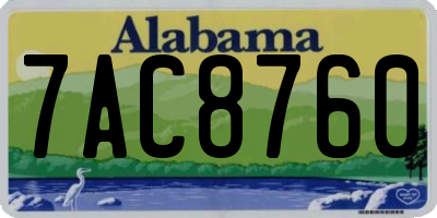 AL license plate 7AC8760
