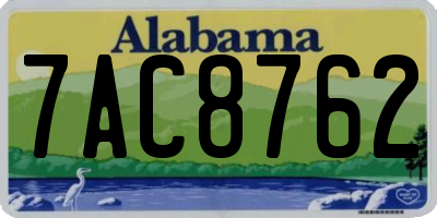 AL license plate 7AC8762