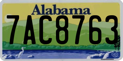 AL license plate 7AC8763