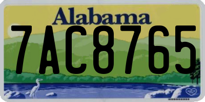 AL license plate 7AC8765