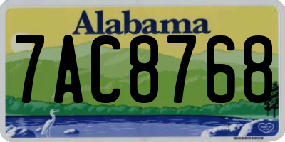 AL license plate 7AC8768
