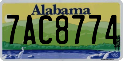 AL license plate 7AC8774