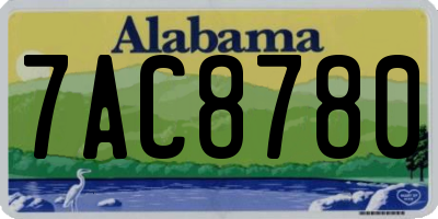 AL license plate 7AC8780