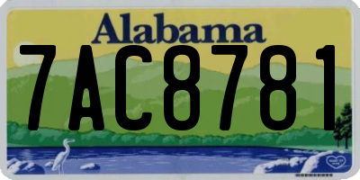 AL license plate 7AC8781
