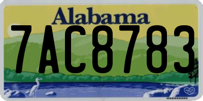 AL license plate 7AC8783