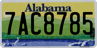 AL license plate 7AC8785
