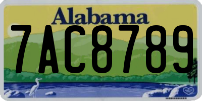 AL license plate 7AC8789