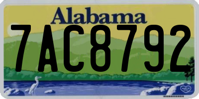 AL license plate 7AC8792
