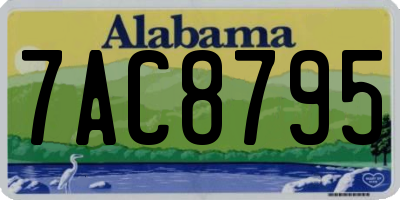 AL license plate 7AC8795
