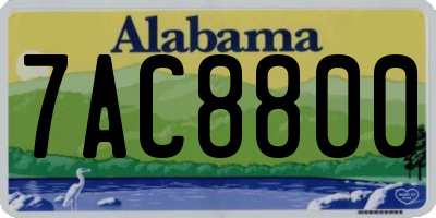 AL license plate 7AC8800