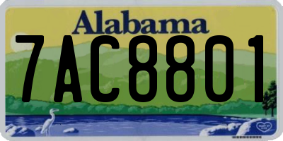 AL license plate 7AC8801