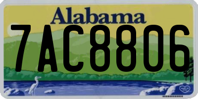 AL license plate 7AC8806