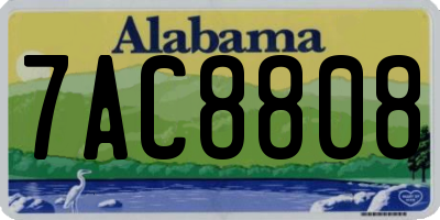 AL license plate 7AC8808