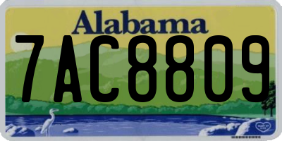 AL license plate 7AC8809