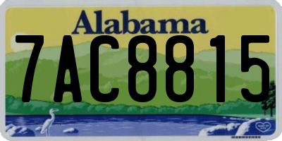 AL license plate 7AC8815