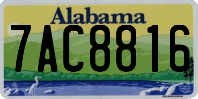 AL license plate 7AC8816