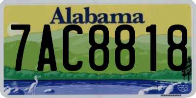 AL license plate 7AC8818