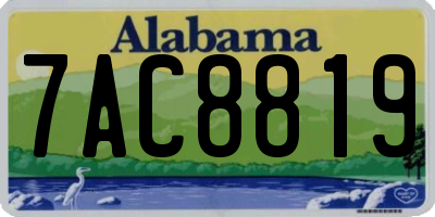 AL license plate 7AC8819