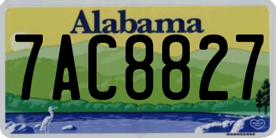 AL license plate 7AC8827