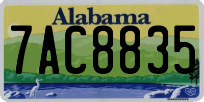 AL license plate 7AC8835