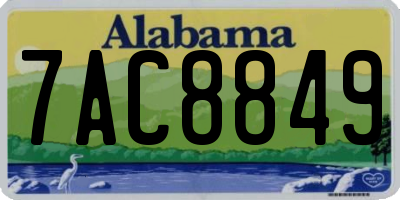 AL license plate 7AC8849
