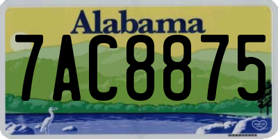 AL license plate 7AC8875