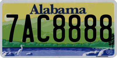 AL license plate 7AC8888