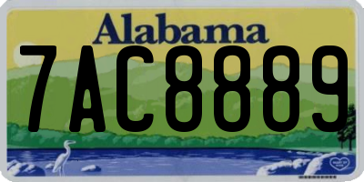AL license plate 7AC8889