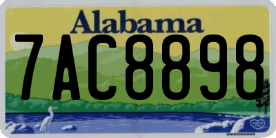 AL license plate 7AC8898