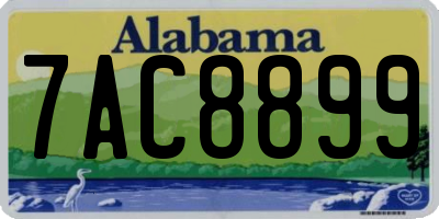 AL license plate 7AC8899
