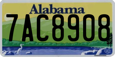 AL license plate 7AC8908