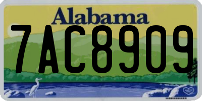 AL license plate 7AC8909