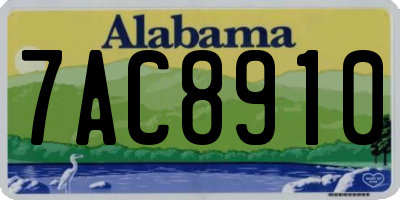AL license plate 7AC8910