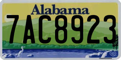 AL license plate 7AC8923