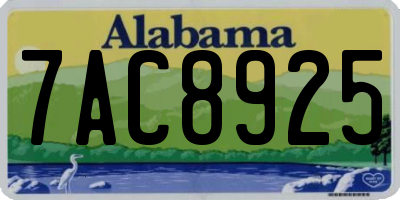 AL license plate 7AC8925