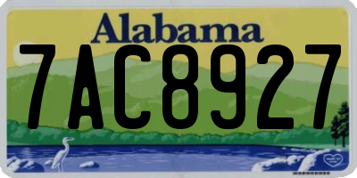 AL license plate 7AC8927