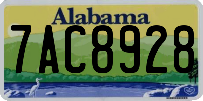 AL license plate 7AC8928