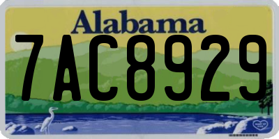 AL license plate 7AC8929