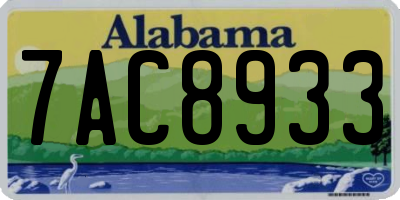 AL license plate 7AC8933