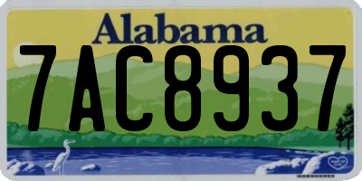 AL license plate 7AC8937