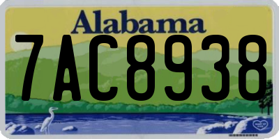 AL license plate 7AC8938