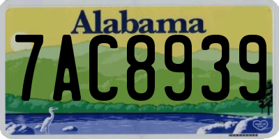 AL license plate 7AC8939